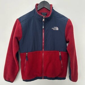 Youth The North Face Denali Full Zip Fleece Jacket Red/Navy Boys M (10/12)